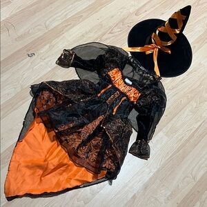 Kids Witch Costume - Black and Orange